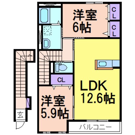 ポラリスC棟の物件間取画像